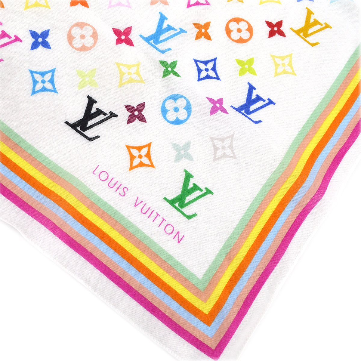 Louis Vuitton Monogram Multicolor Scarf M71911 Small Good