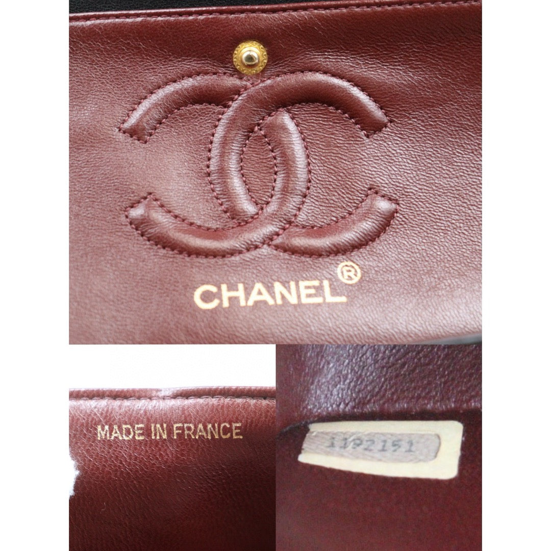Very Good ( Rank A)｜ CHANEL Lamb Skin Matrasse Double Flap 23 Shoulder Bag Black Made In 1989-1991 Year｜25051321