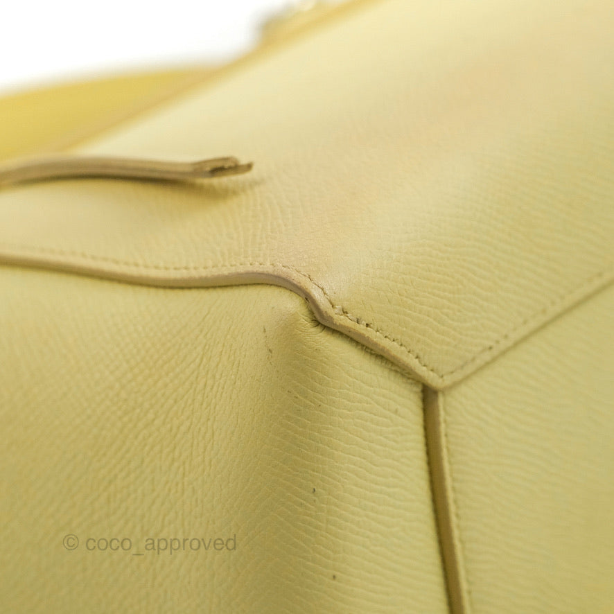 Celine Micro Belt Bag Yellow Grained Calfskin Silver Hardware