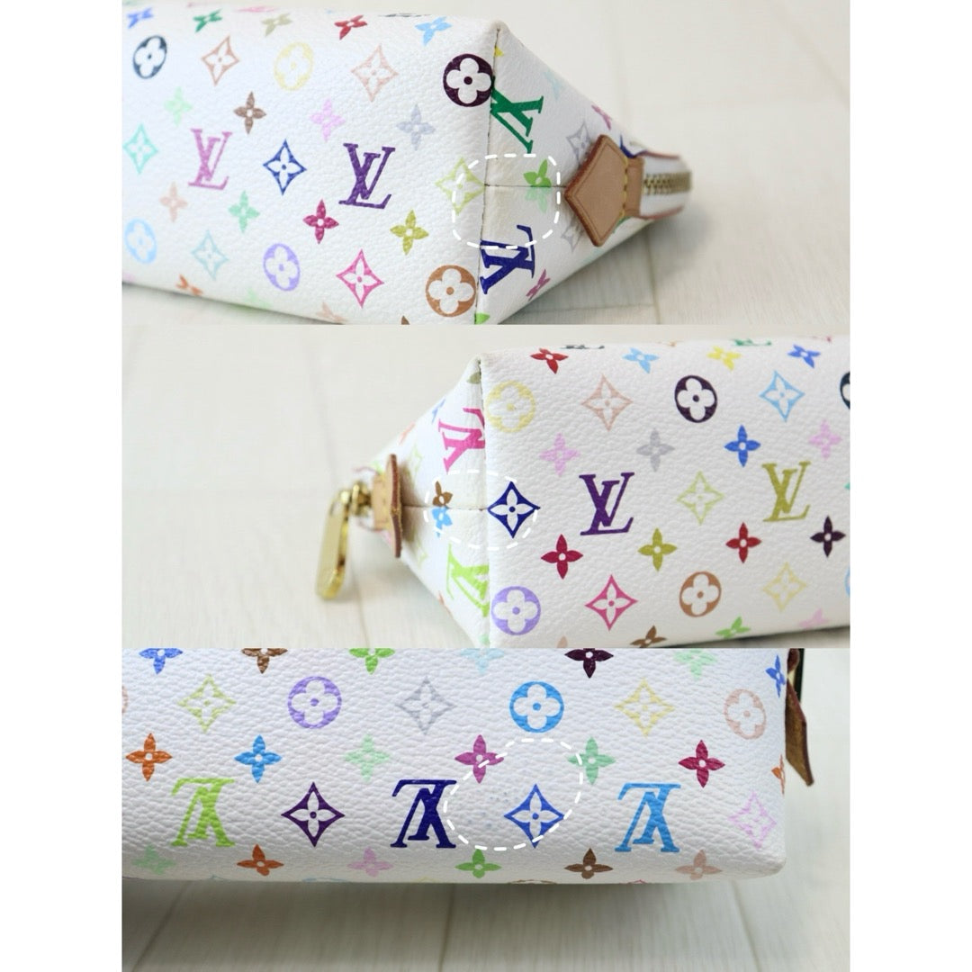 Good ( Rank AB) ｜LV Monogram Multicolor White Cosmetic Pouch｜H24092801