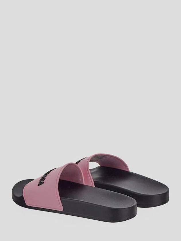 Luxury Balenciaga  Logo Pool Slippers Pink