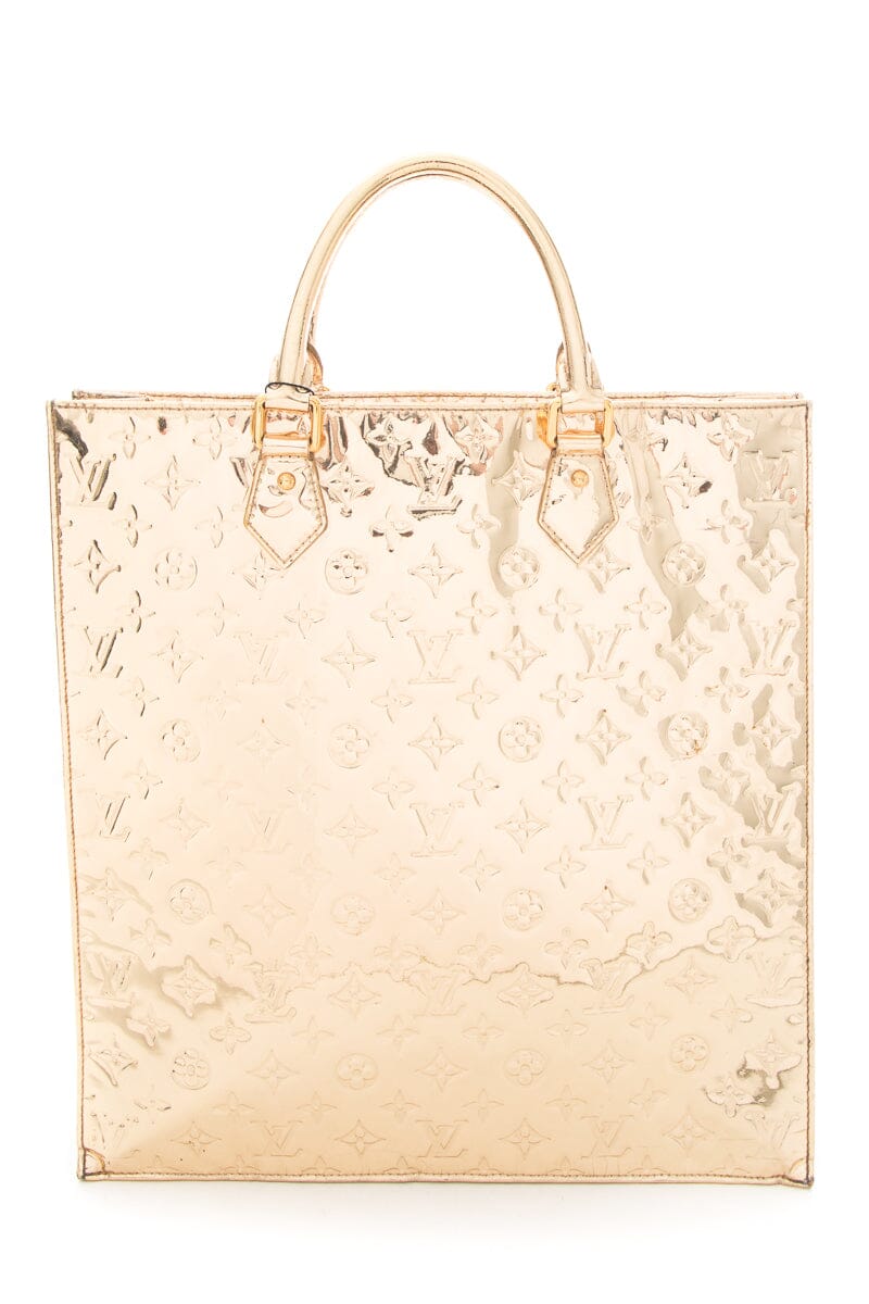 Louis Vuitton Gold Monogram Mirror PVC Top Handle Tote