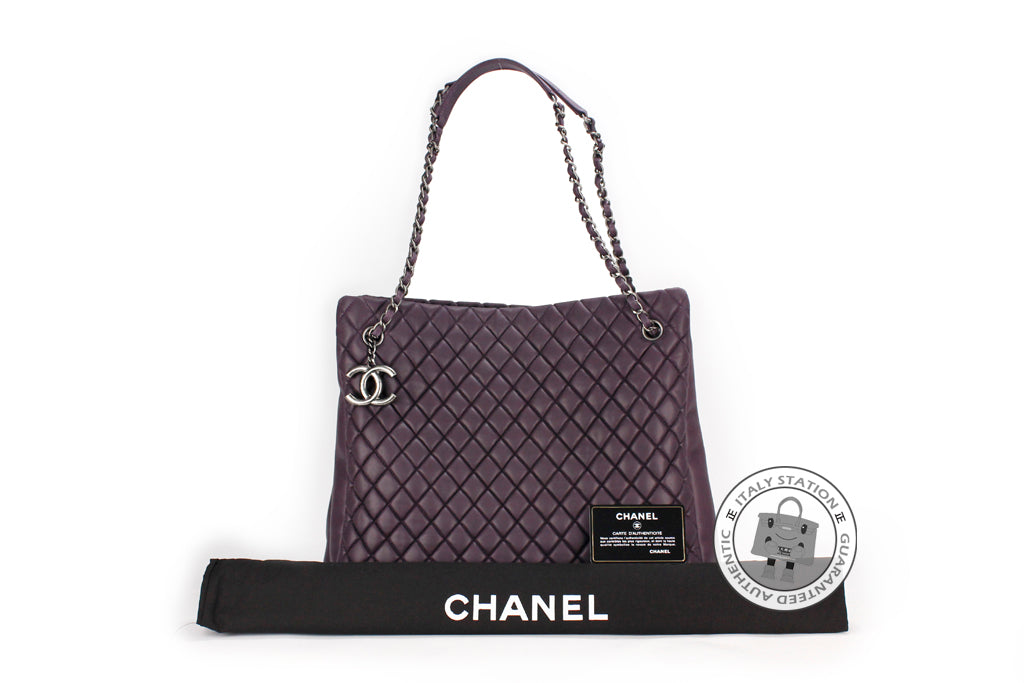 Chanel A67388 Y07112 CC Shopping Bag IN Iridescent Purple   91623 Calfskin Shoulder Bags Sbhw