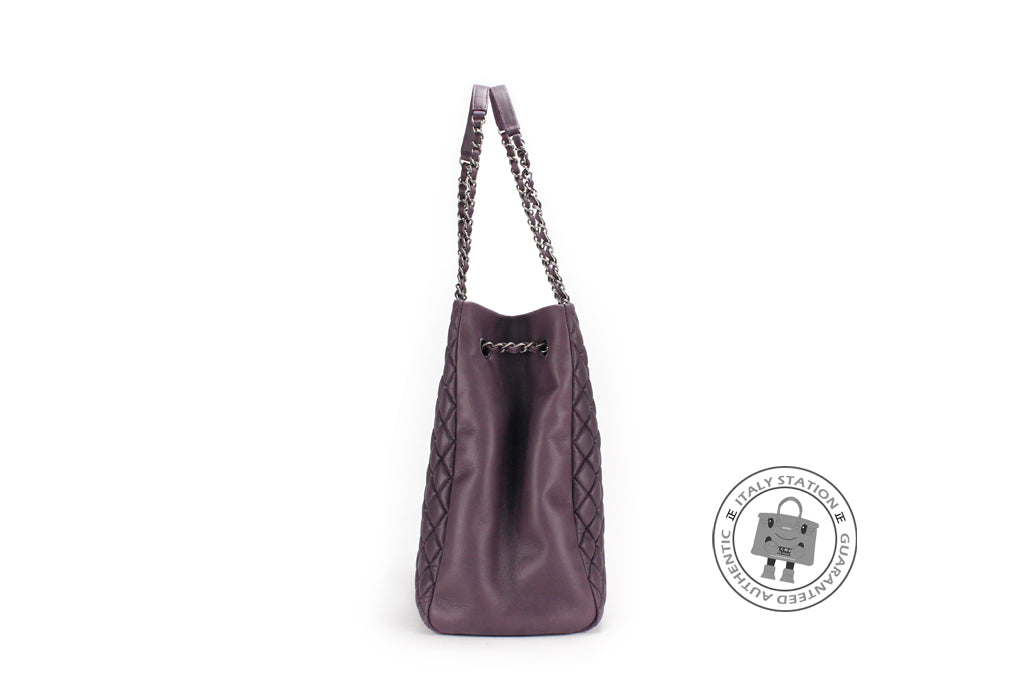 Chanel A67388 Y07112 CC Shopping Bag IN Iridescent Purple   91623 Calfskin Shoulder Bags Sbhw