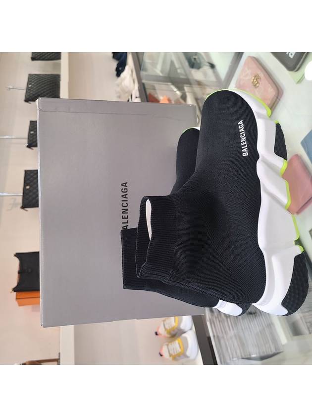 Luxury Balenciaga  Speed Runner High Top Sneakers Black Yellow