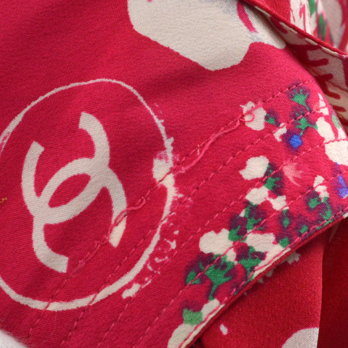 Chanel Spring 1986 camellia print silk tank top #44