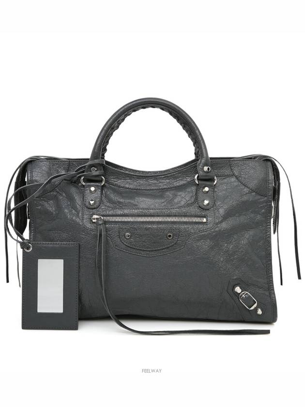 Luxury Balenciaga  City motor bag gray 505550 cross