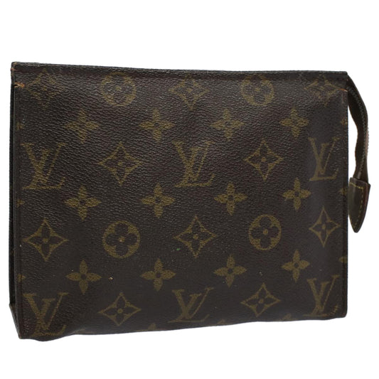 LOUIS VUITTON Monogram Poche Toilette 19 Pouch M47544 LV Auth 56426