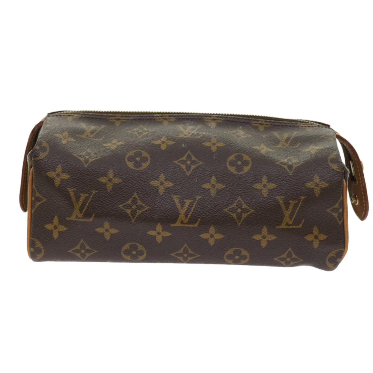 LOUIS VUITTON Monogram Trousse Patte Pression Cosmetic Pouch M47636 Auth 56488