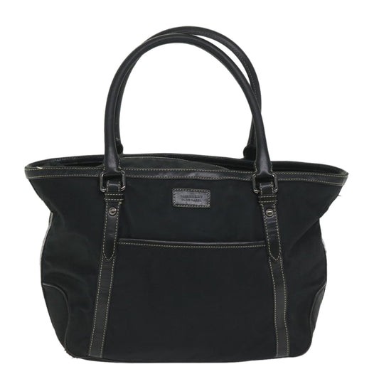 Burberry Blue Label Tote Bag Nylon Black Auth 56630