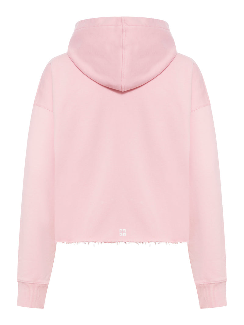 Givenchy Women Givenchy Archetype Short Hooded Sweatshirt In Brushed Fabric