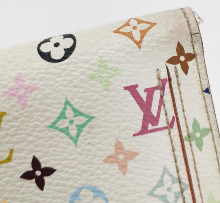 Preloved Louis Vuitton (LV) Beverly multicolor wallet white 23042478282791