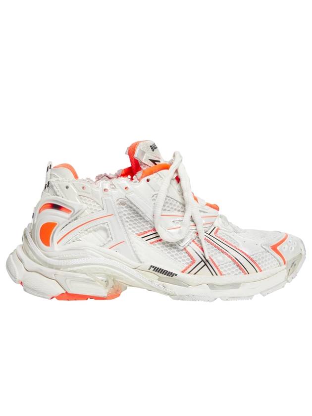 Luxury Balenciaga  Runner Low-Top Sneakers White Orange