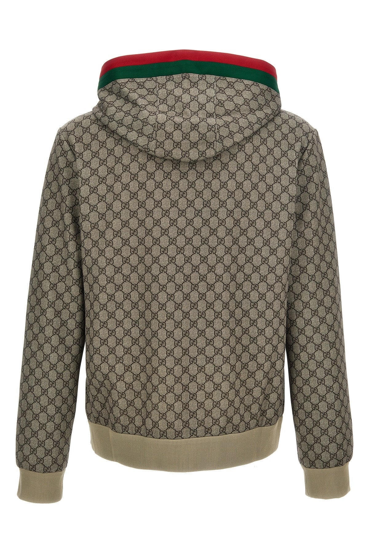 Gucci Men Web Ribbon Hooded Jacket
