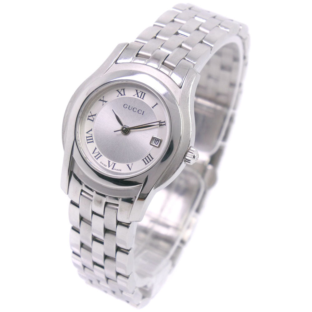 GUCCI Watches Quartz 5500L Stainless Steel Silver Silver dial Women Used