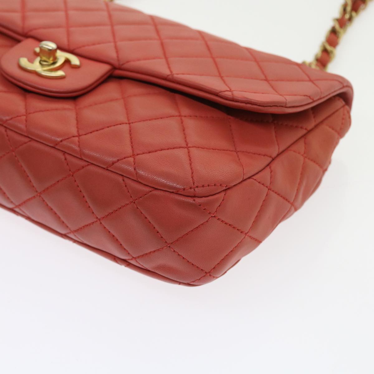 Top Quality Chanel Matelasse Chain Shoulder Bag Lamb Skin Valentine Only Pink CC Auth 57072A