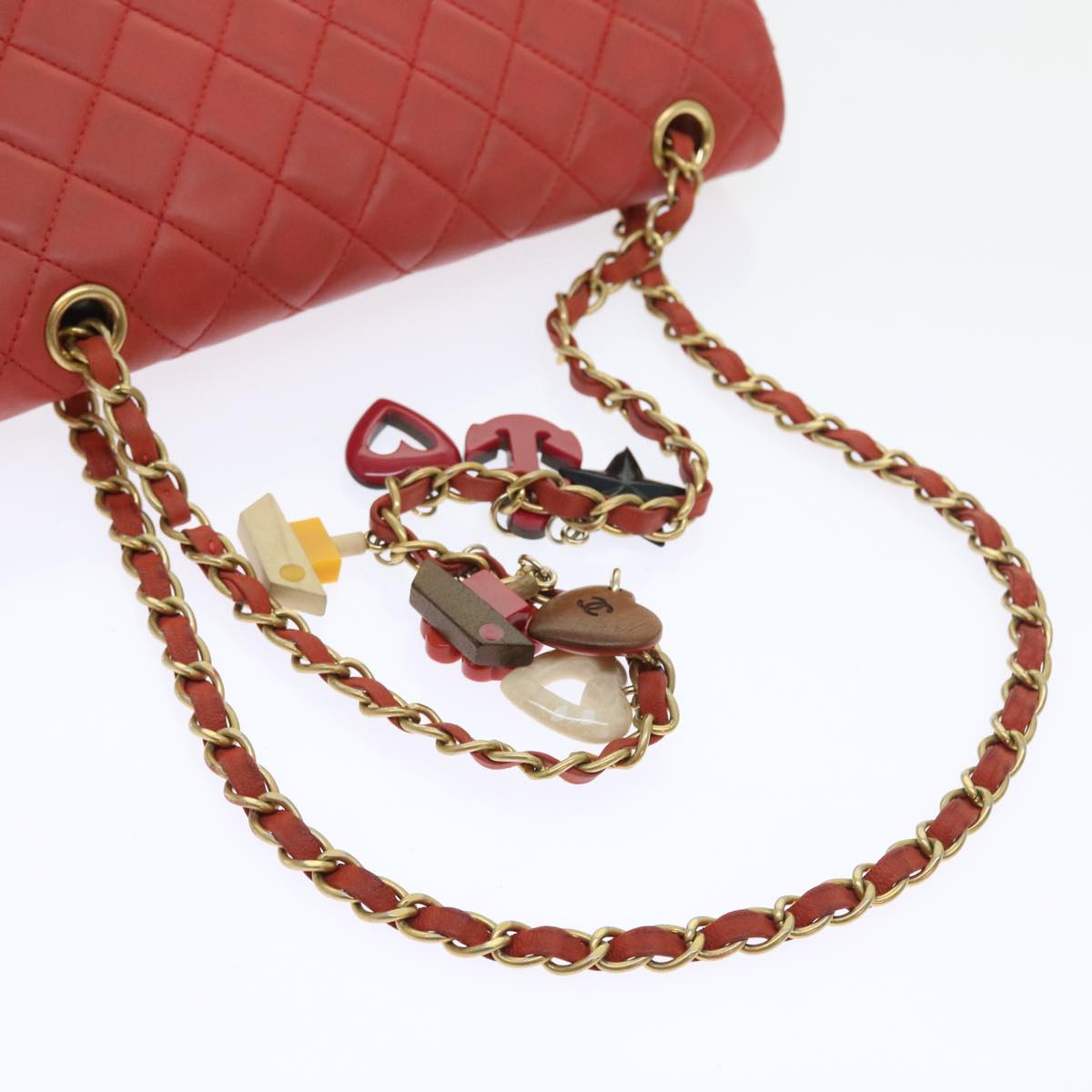 Top Quality Chanel Matelasse Chain Shoulder Bag Lamb Skin Valentine Only Pink CC Auth 57072A