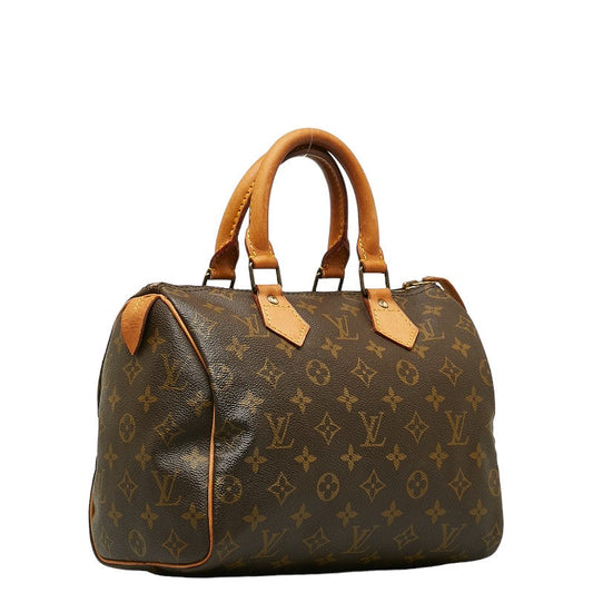 Louis Vuitton Monogram peed Bandriel 25 Handbag Mini Boston Bag M41113 Brown PVC Leather  Louis Vuitton