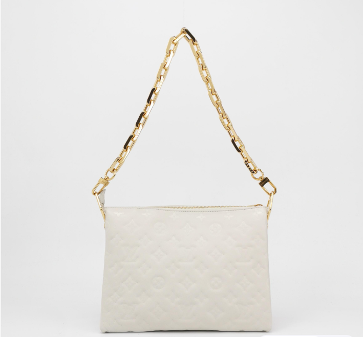 Preloved Louis Vuitton (LV) Coussin bag cowhide white 27cm*20cm*7cm  250121781035986