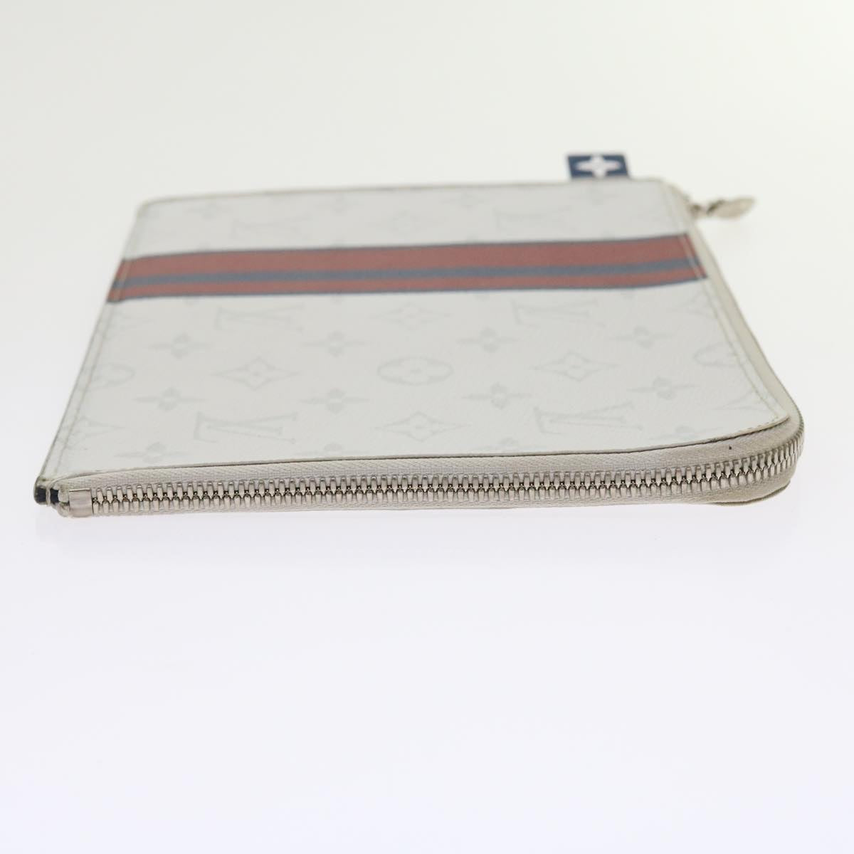LOUIS VUITTON Monogram White Pochette Jules PM Clutch Bag M61745 LV Auth 57140