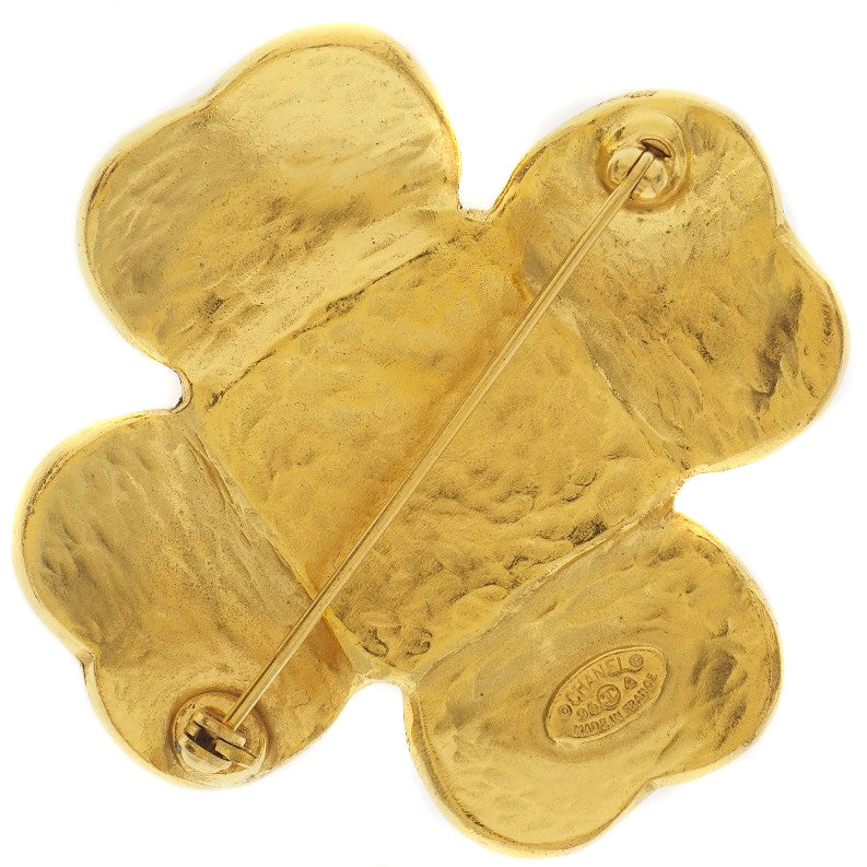 CHANEL Brooch Plated Gold gold vintage COCO Mark Women Used