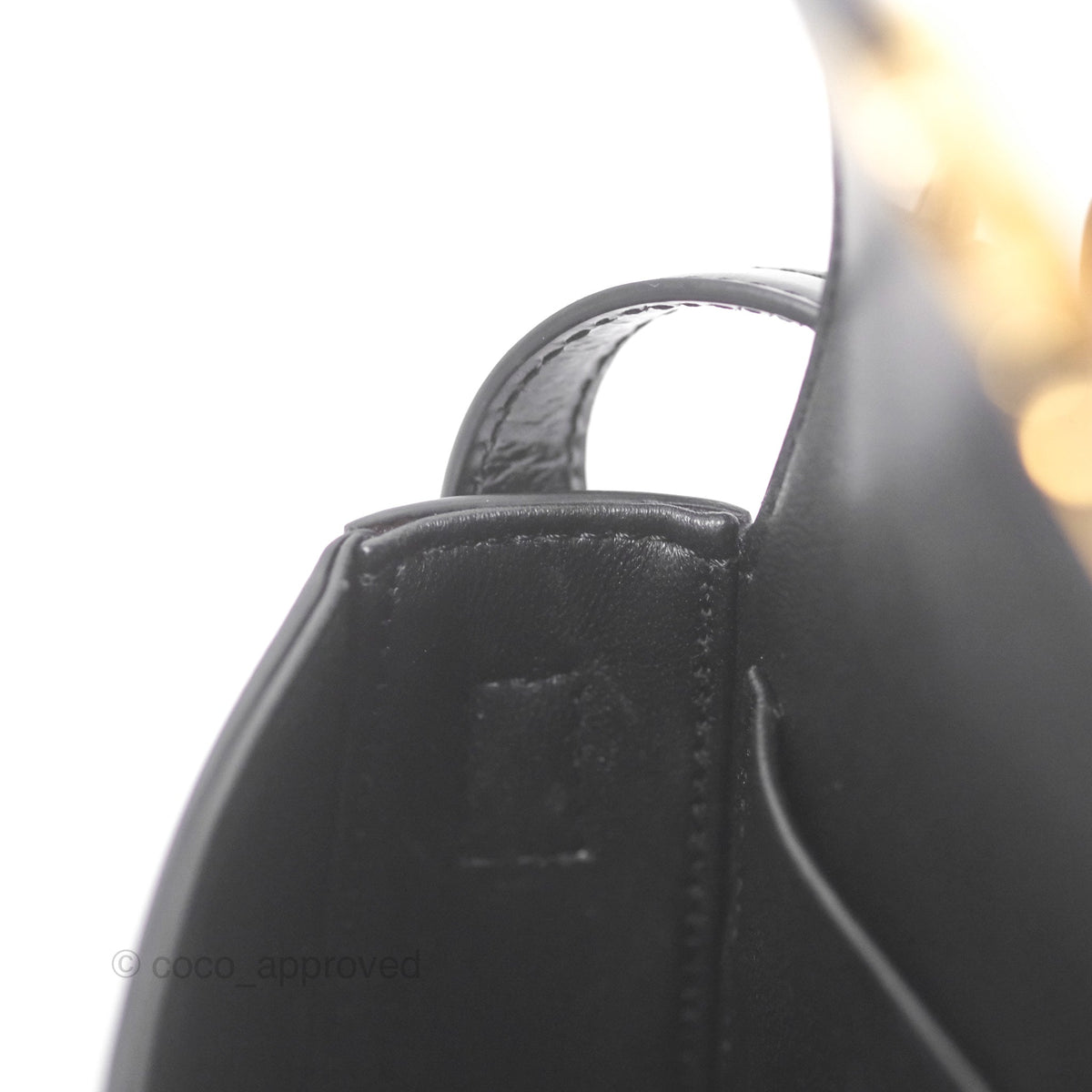 Celine Triomphe Shoulder Bag Black Calfskin