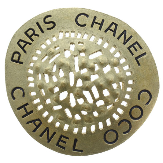 CHANEL Brooch Plated Gold gold hat motif Women Used