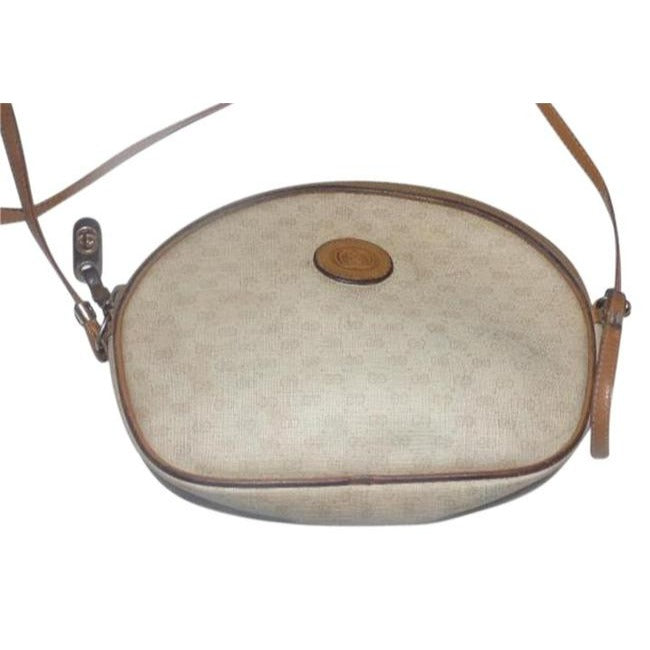 ON SALE! Gucci Camel On Ivory Micro Guccissima Print Crossbody