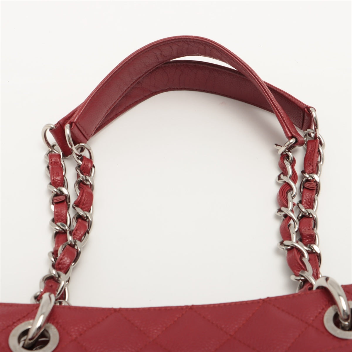 Chanel Matrasse Caviar S Chantrotot Bag Red Silver Gold