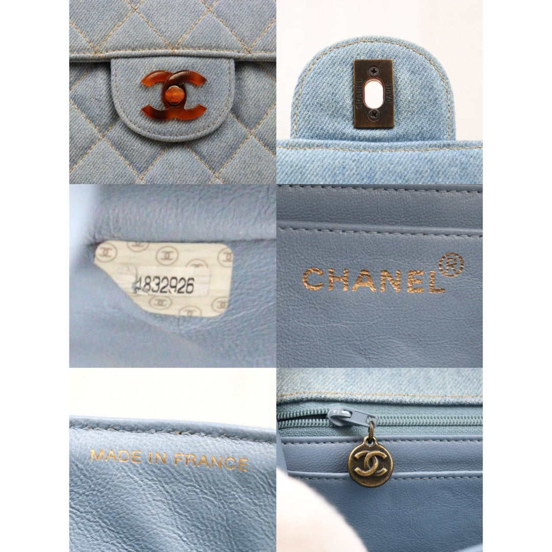 Good ( Rank AB)｜ CHANEL Denim Single Flap 30 Shoulder Bag｜ W24121303