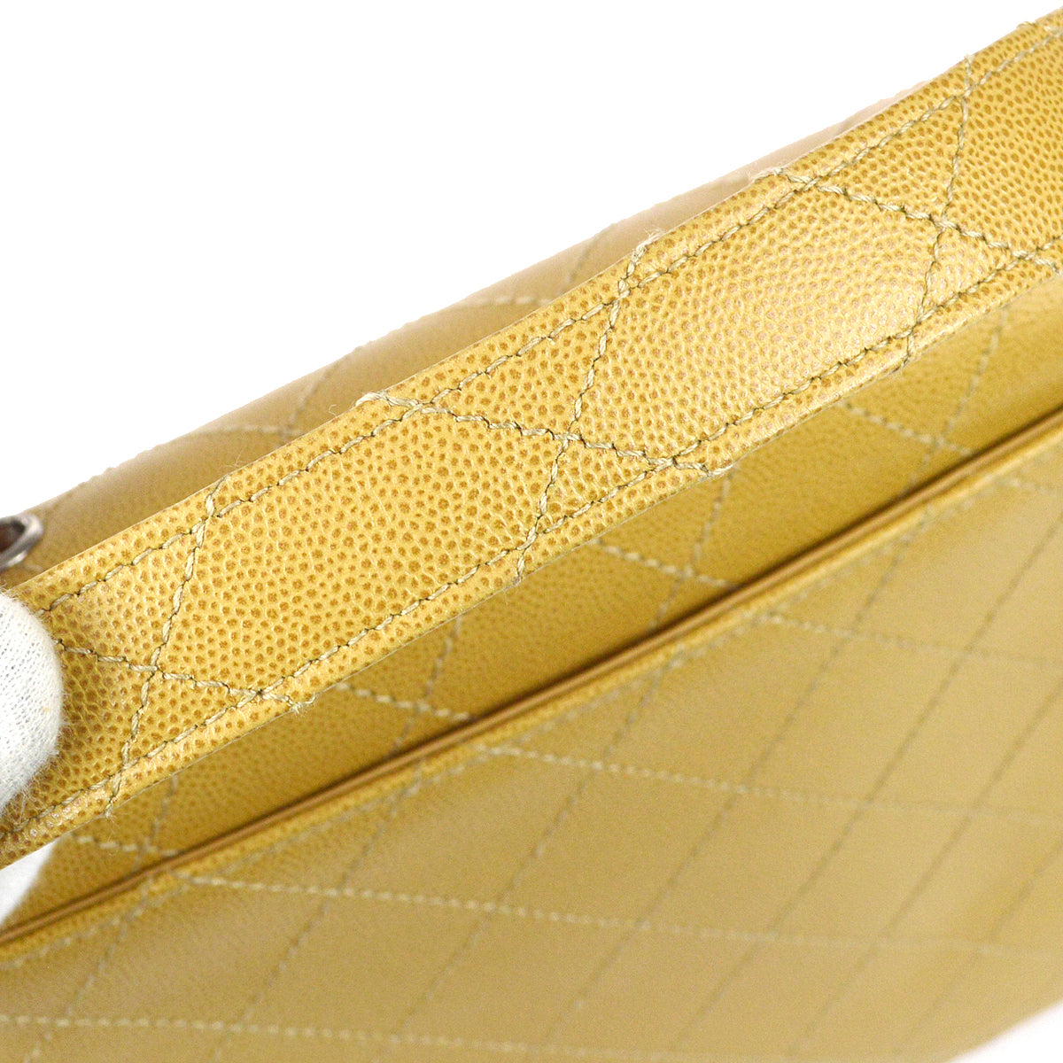 Chanel 1997-1999 Letter Flap Handbag Beige Caviar