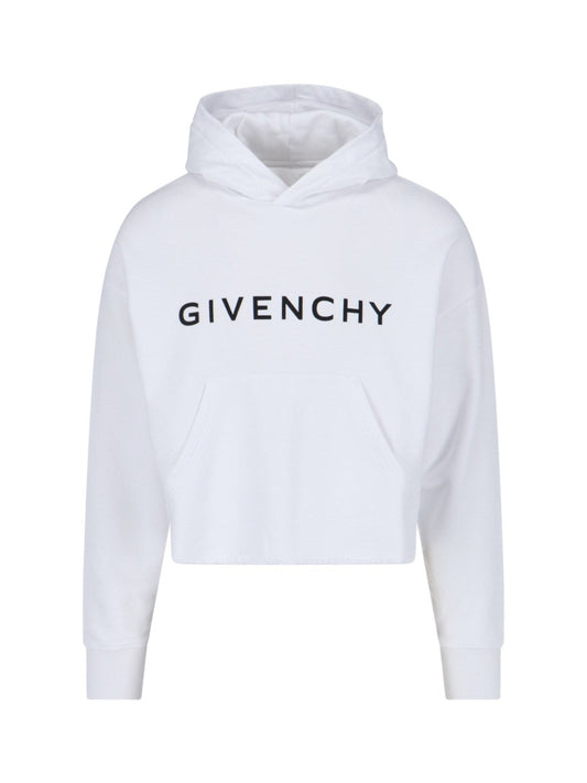 Givenchy Women "Archetype" Cropped Hoodie