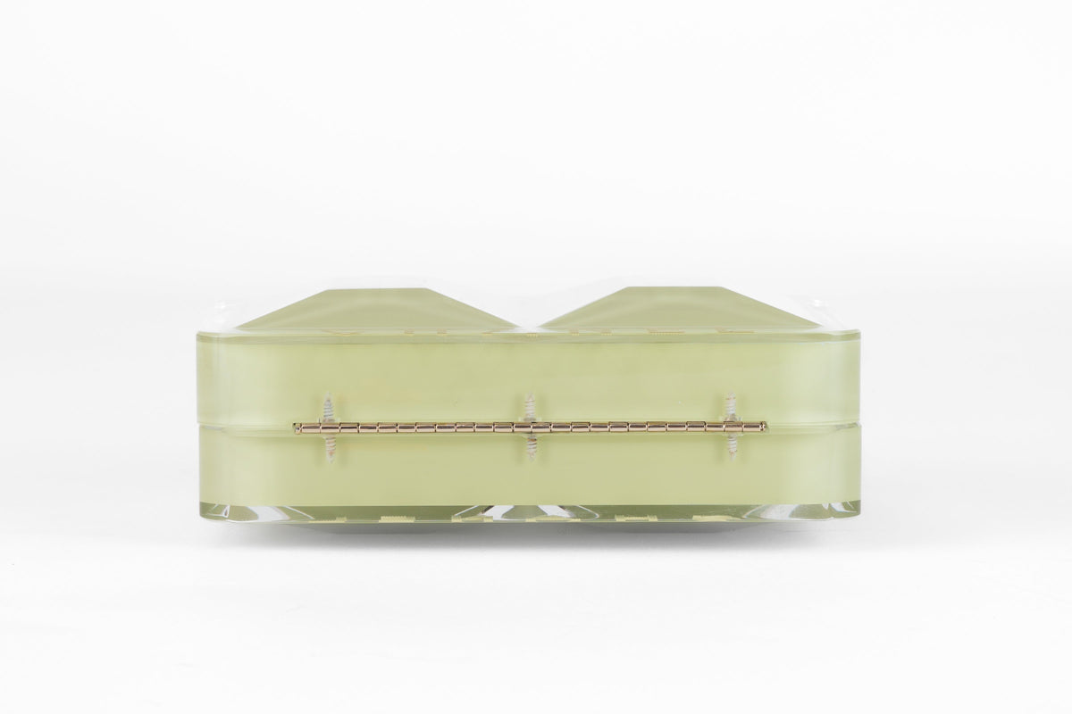Chanel Mint Green Resin Vintage Mini Clutch Runway 1984