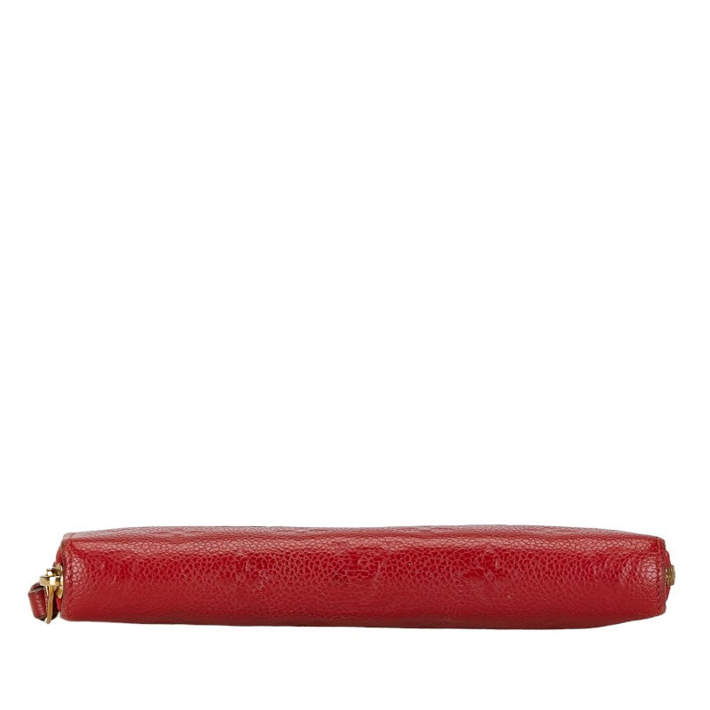 Louis Vuitton Monogram Amplant Zippie Wallet Roundfassner Long Wallet M60547 Orion Red Leather  Louis Vuitton