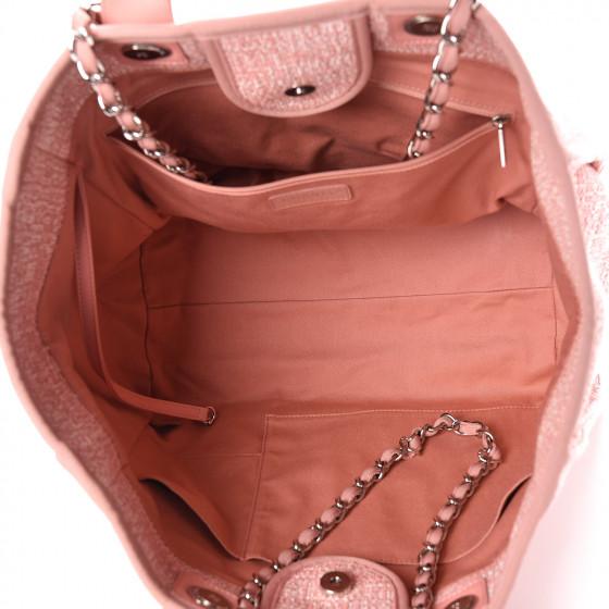 Chanel Deauville Fabric Tote Pink/Fuchsia