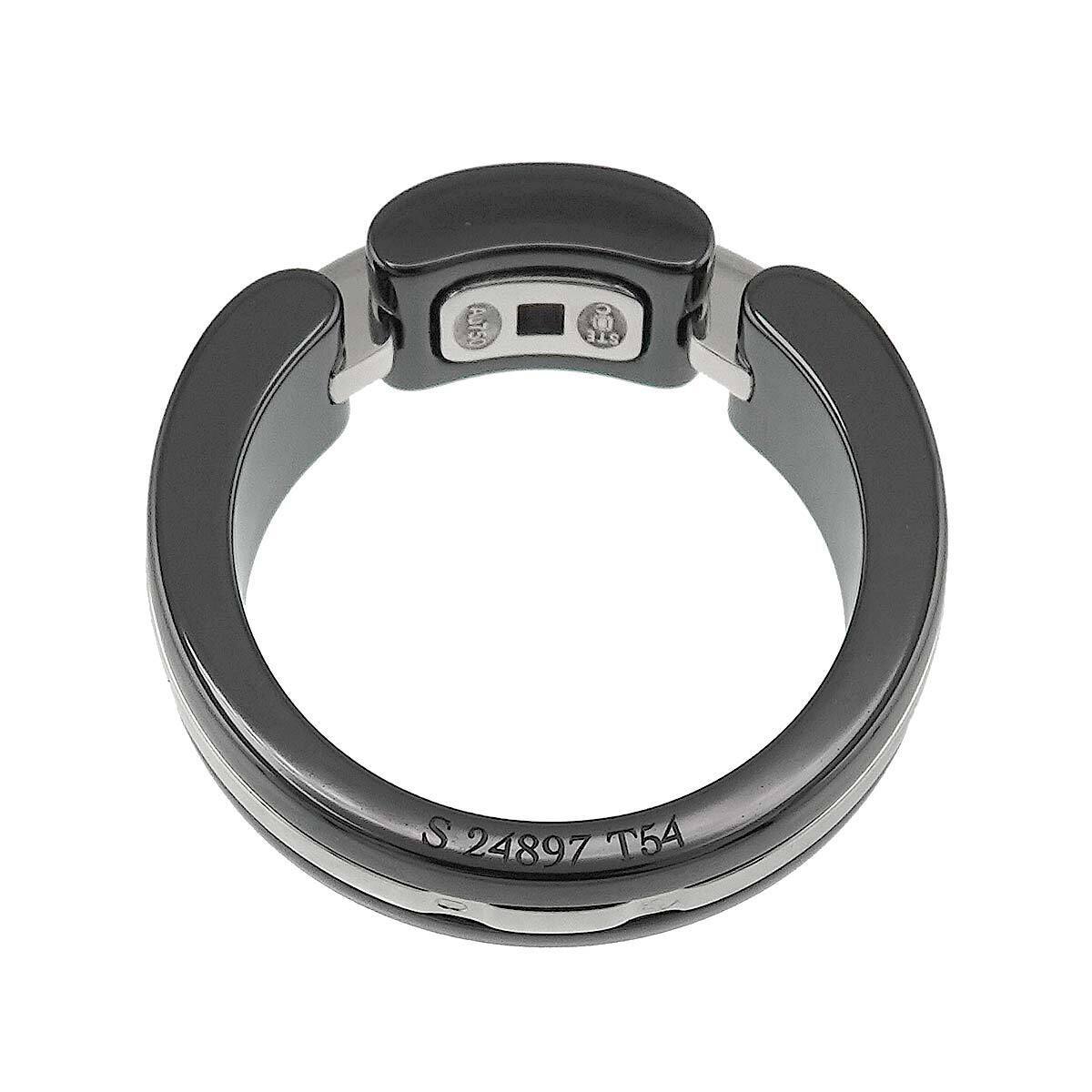 CHANEL ULTRA Ring Black Ceramic 18K WG 750 Size54 6.25-6.5(US) 90250380