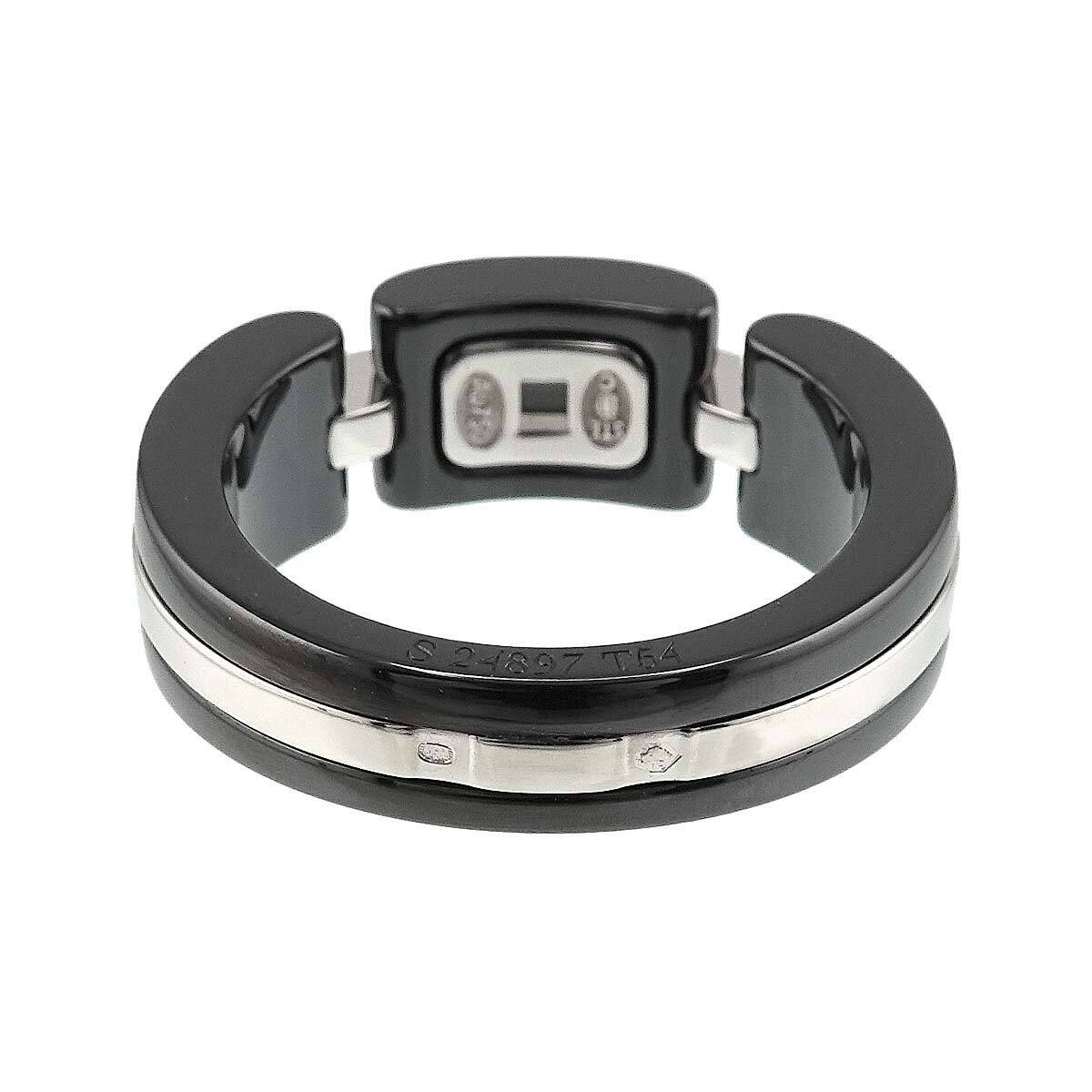 CHANEL ULTRA Ring Black Ceramic 18K WG 750 Size54 6.25-6.5(US) 90250380