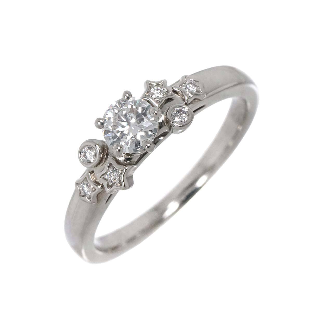 CHANEL COMETE Diamond 0.27ct E/VVS1/EX Ring Pt size49 4.75-5(US) 90256671