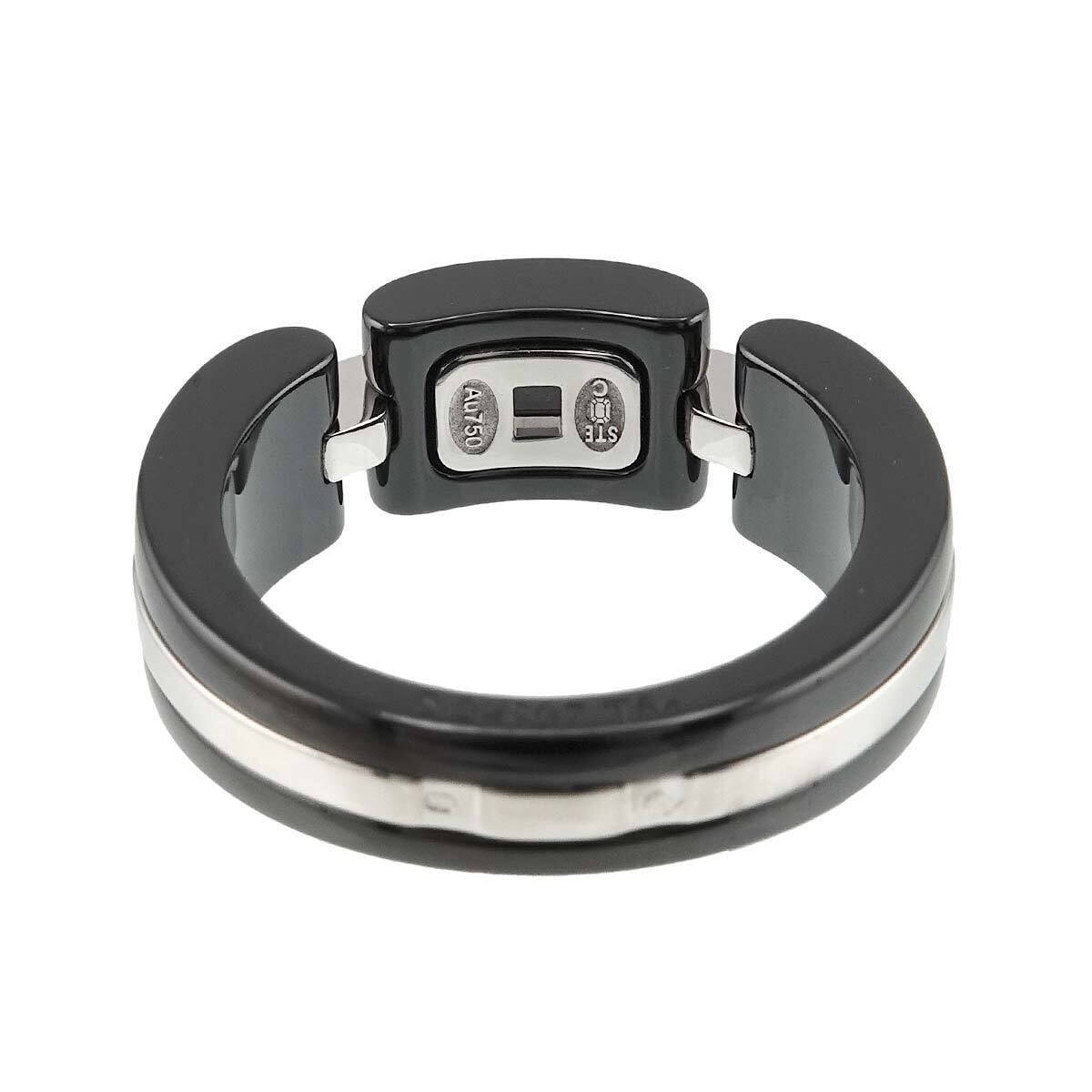 CHANEL ULTRA Ring Black Ceramic 18K WG 750 Size54 6.25-6.5(US) 90250380
