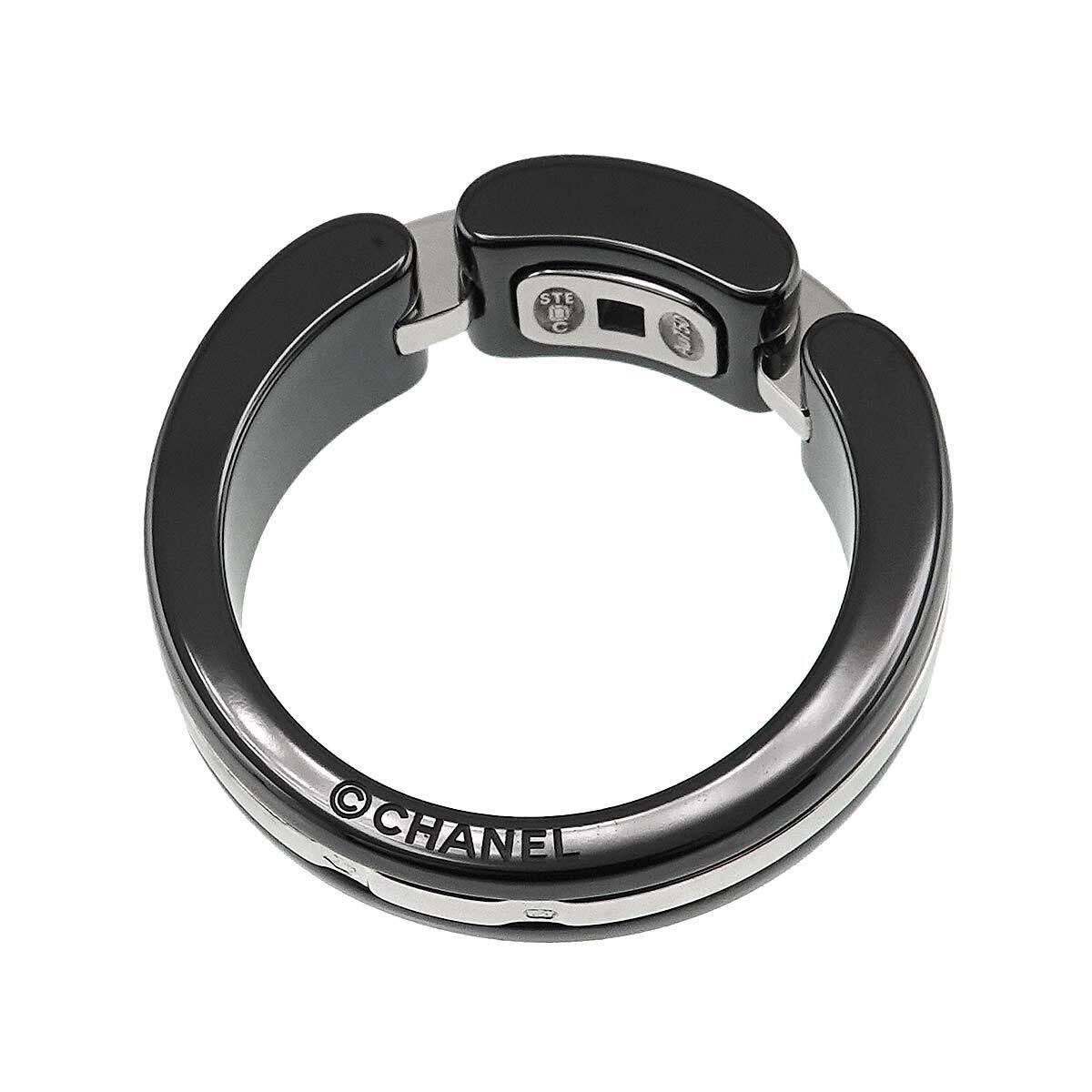 CHANEL ULTRA Ring Black Ceramic 18K WG 750 Size54 6.25-6.5(US) 90250380