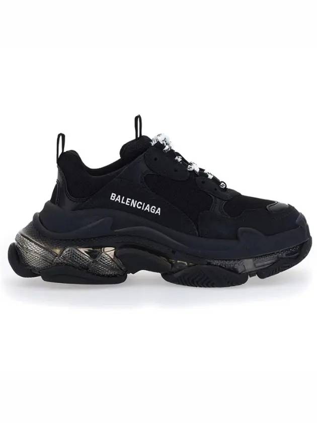 Luxury Balenciaga  Triple S Clear Sole Low Top Sneakers Black