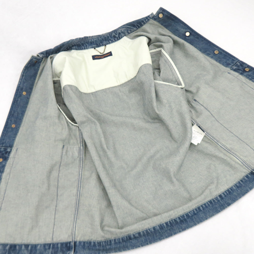 Louis Vuitton Short Sleeve Denim Workwear Monogram  y 1ABLDF XS Size  Clothes Apparel Fashion Fine s