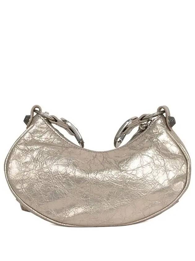 Luxury Balenciaga  Metallic Le Cagol XS Lambskin Shoulder Bag Metallic Beige