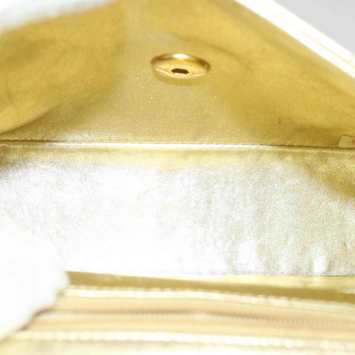 Top Quality Chanel Matelasse Chain Shoulder Bag Lamb Skin Gold CC Auth 58346A