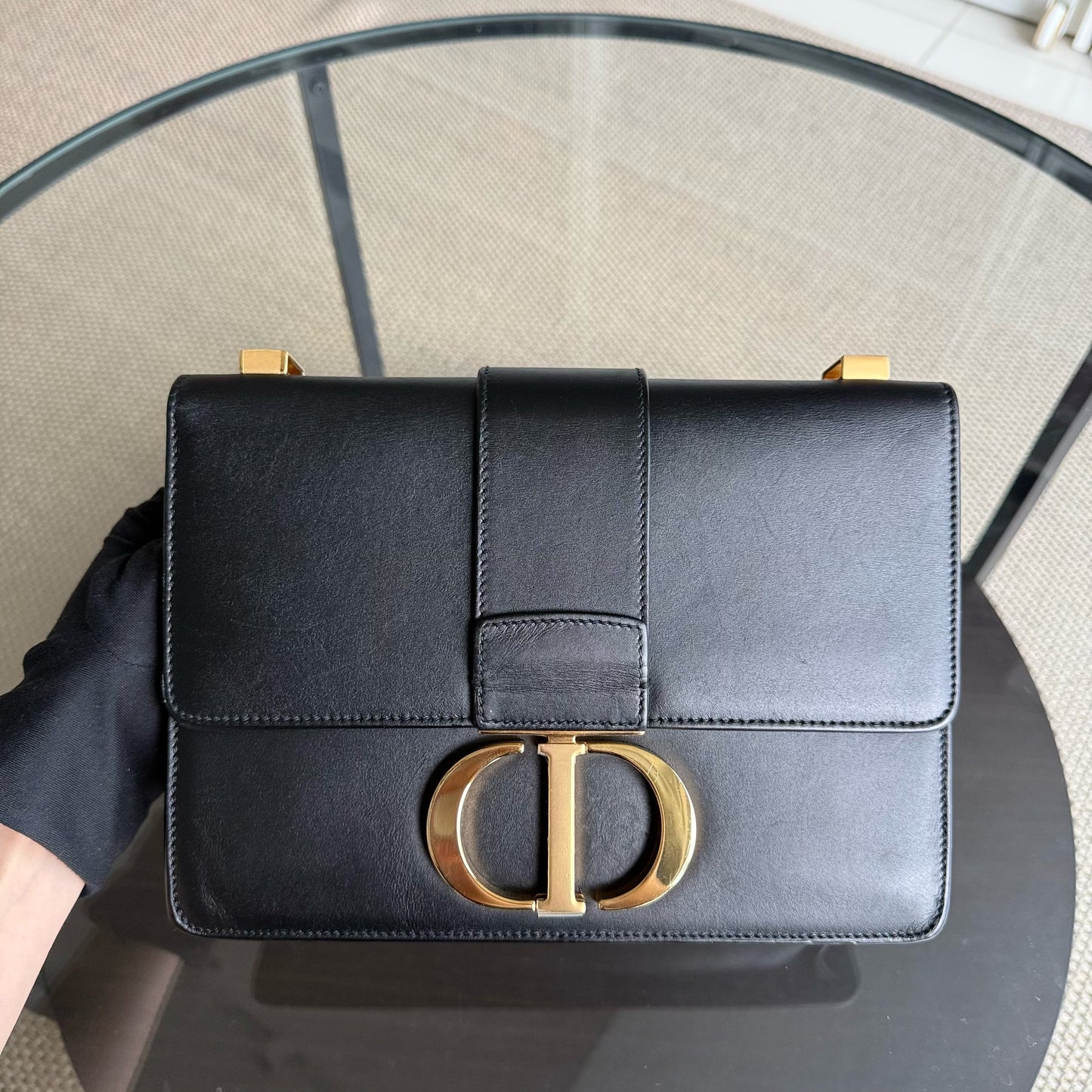 Dior Montaigne 30 - Smooth Calfskin Black Gold Hardware