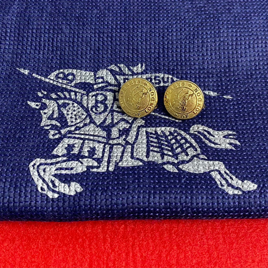 Burberry Shadow Horse Logo Button Motif Earrings