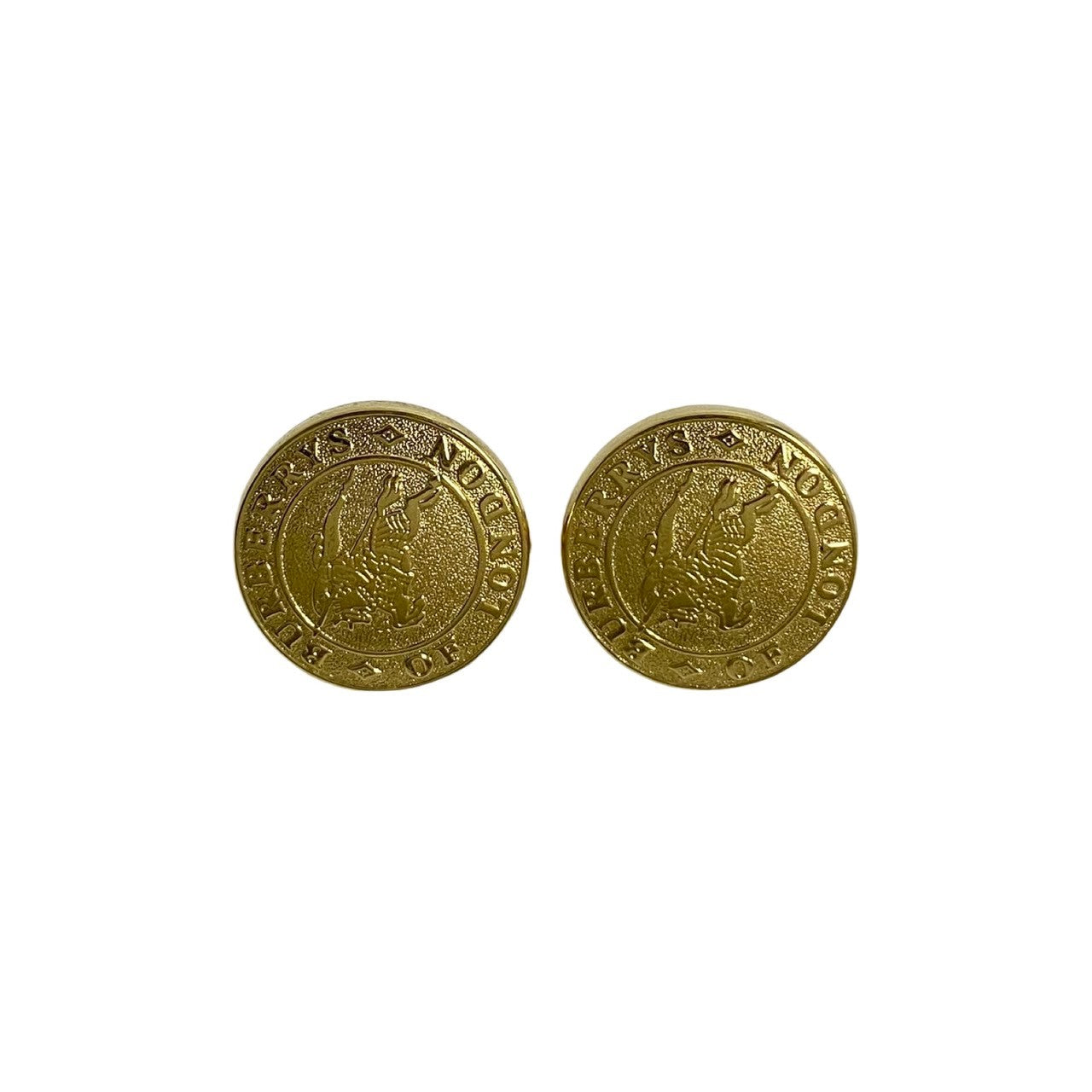 Burberry Shadow Horse Logo Button Motif Earrings