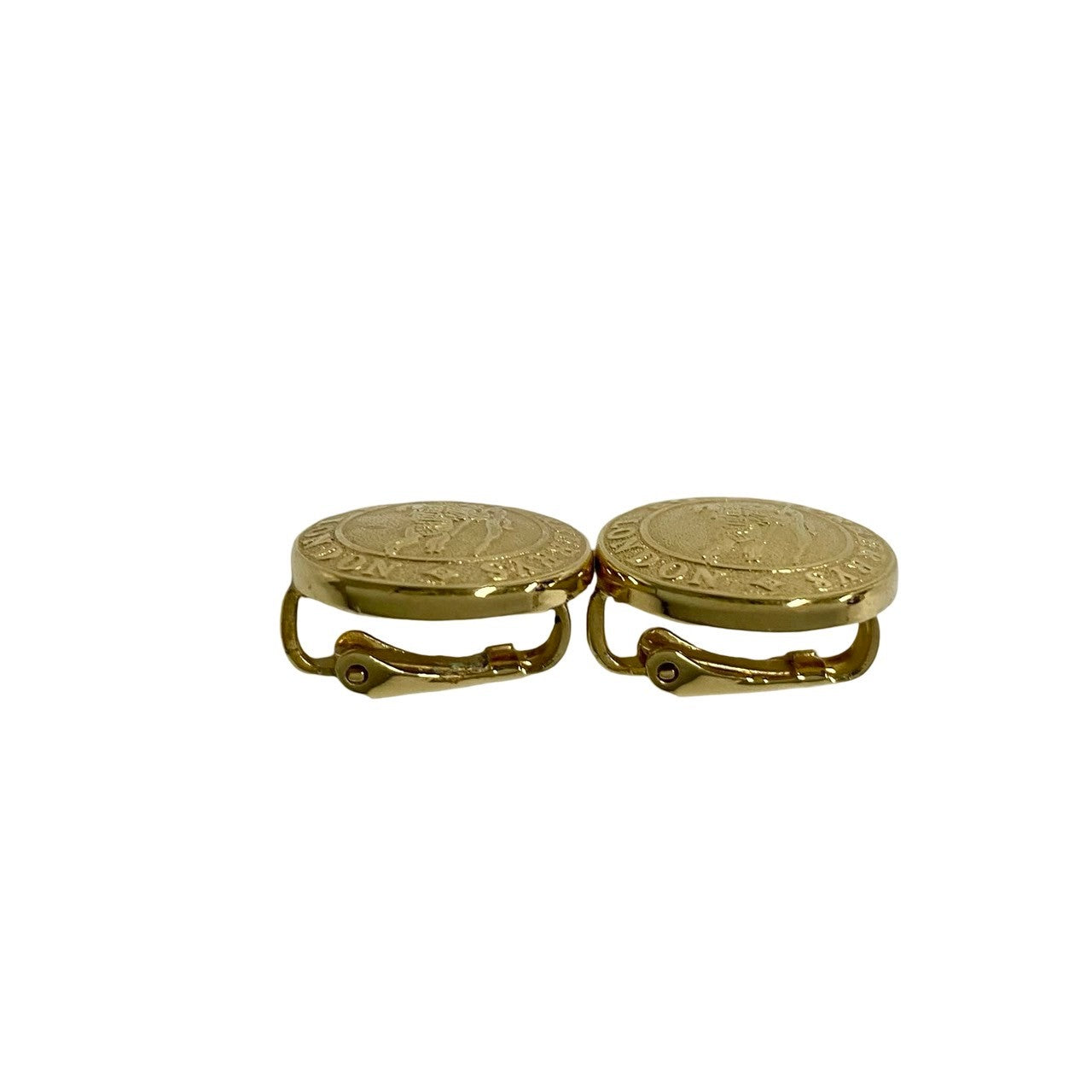 Burberry Shadow Horse Logo Button Motif Earrings