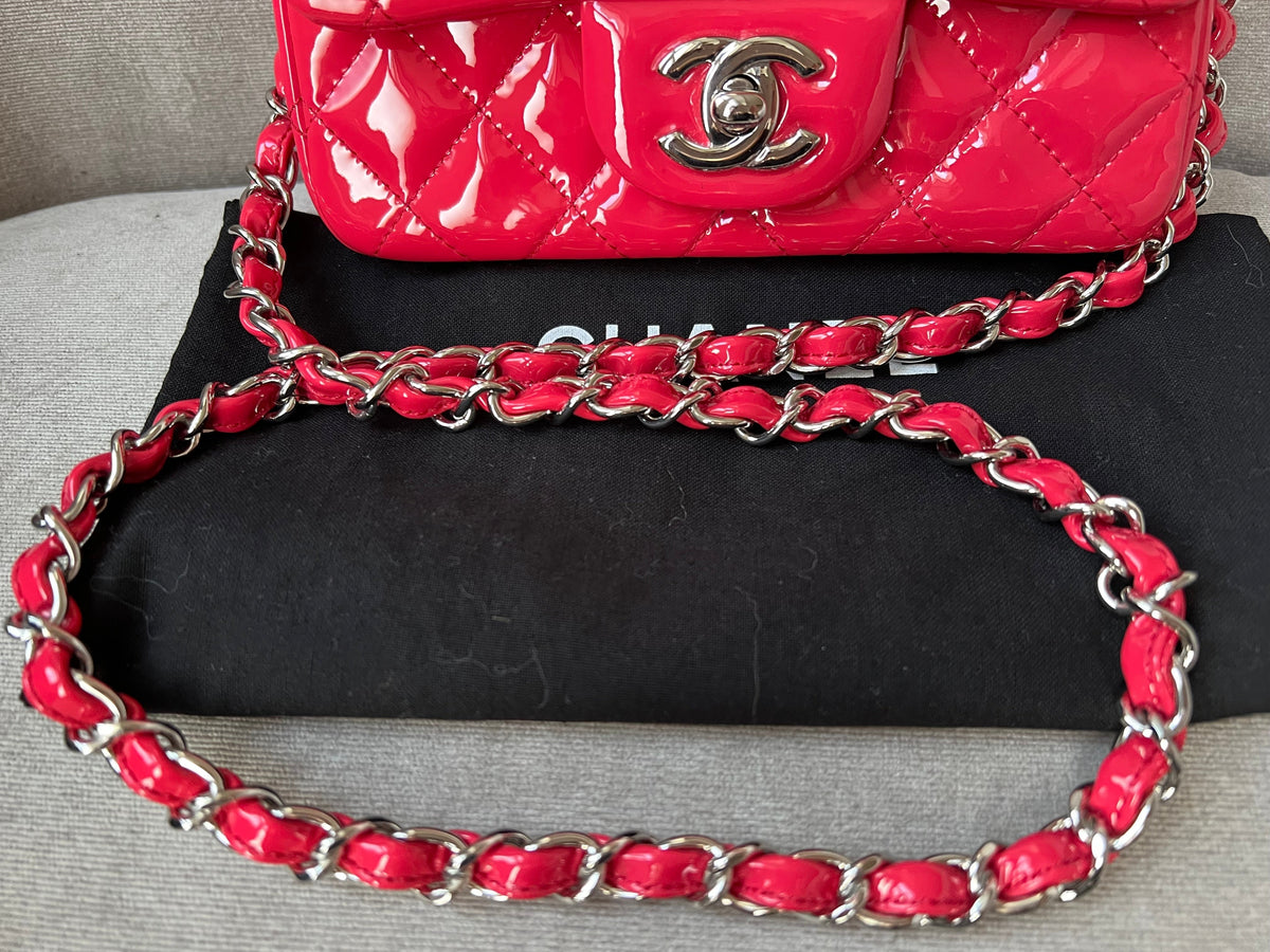 Chanel Square Mini Classic Flap in Pink Patent