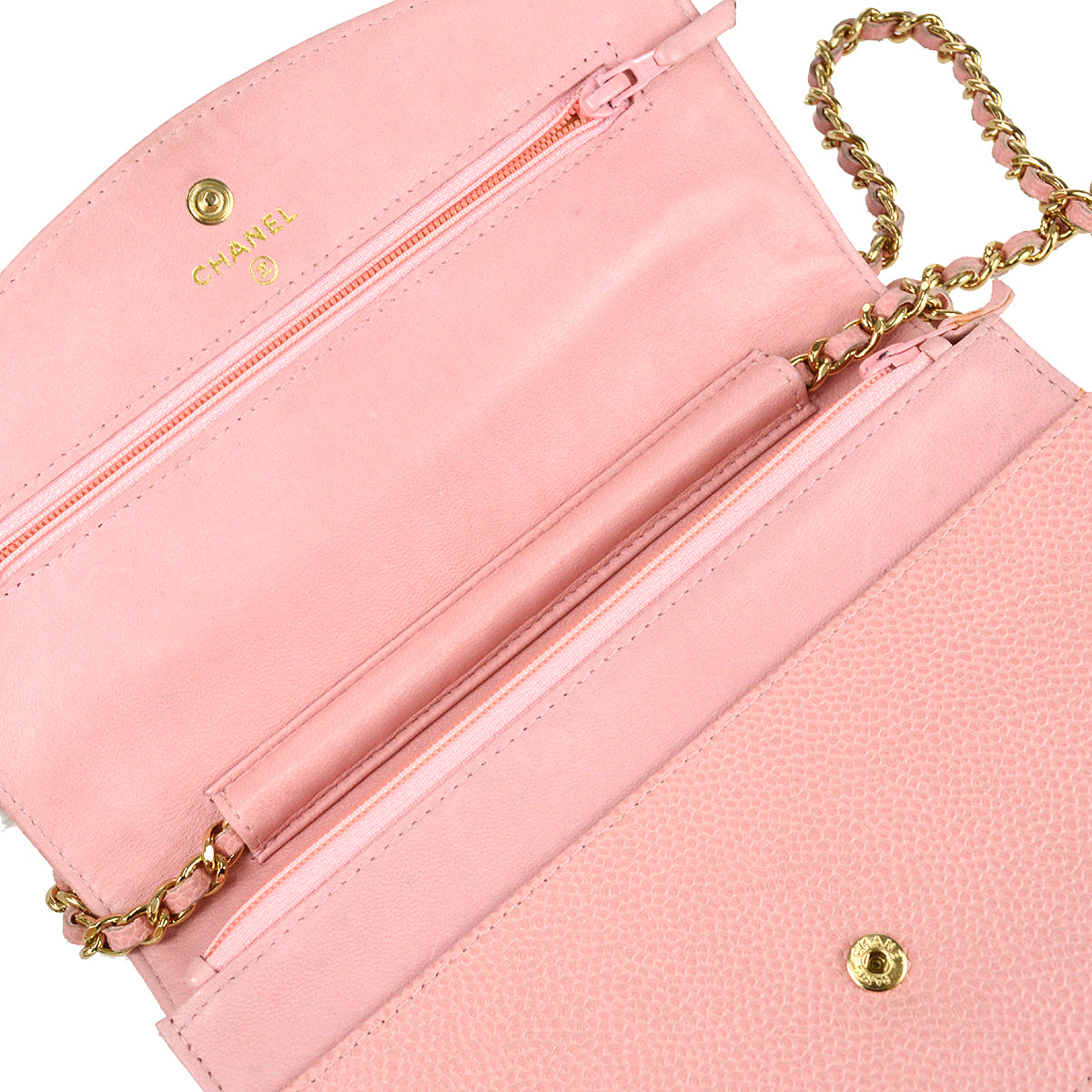 Chanel 2004-2005 Pink Caviar Timeless WOC Wallet on Chain